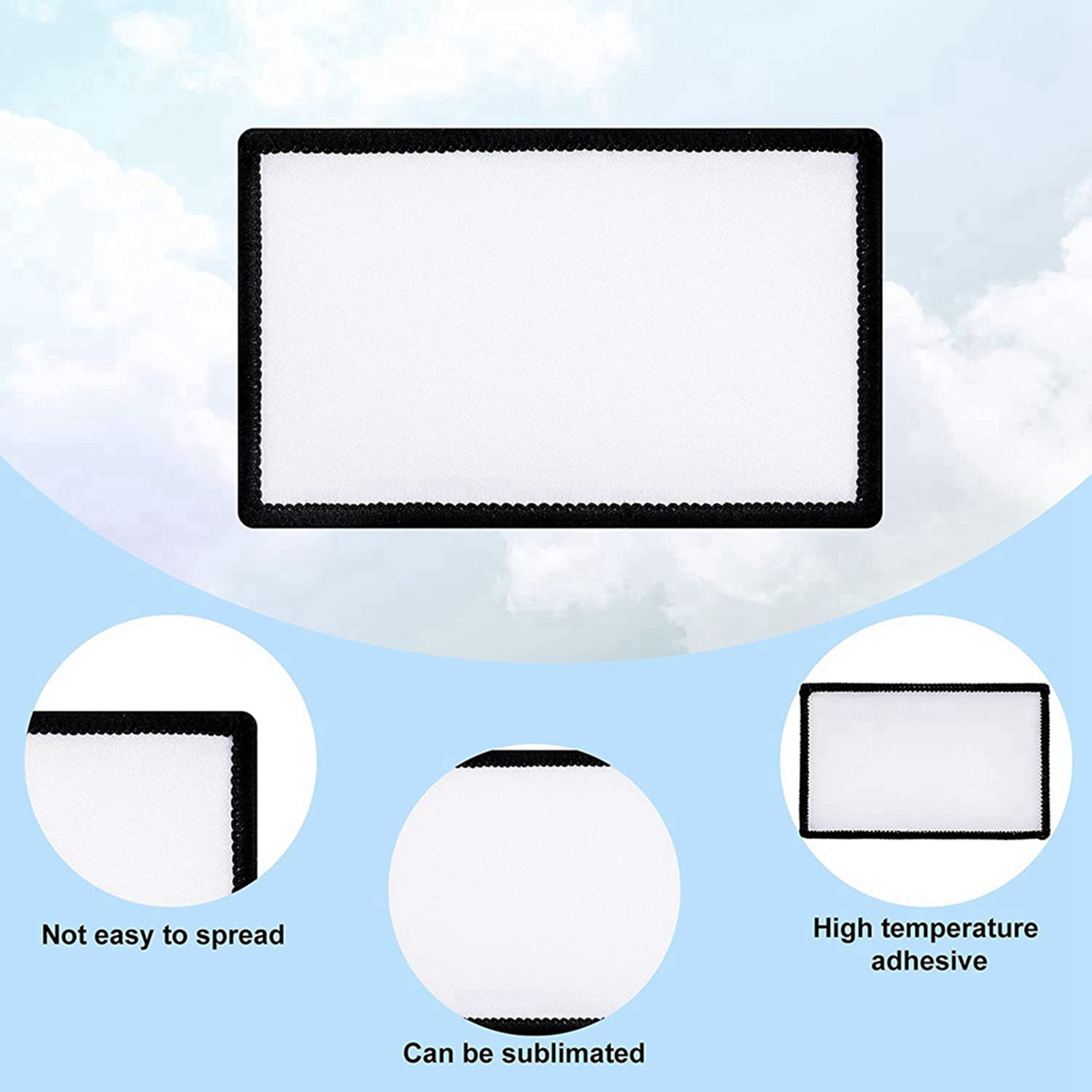 Hat Sublimation Blank - 42 Buah Patch Sublimasi Kain Kosong
