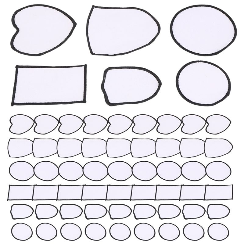 Hat Sublimation Blank - 60Pcs Patch Sublimasi Kosong Kain Patch