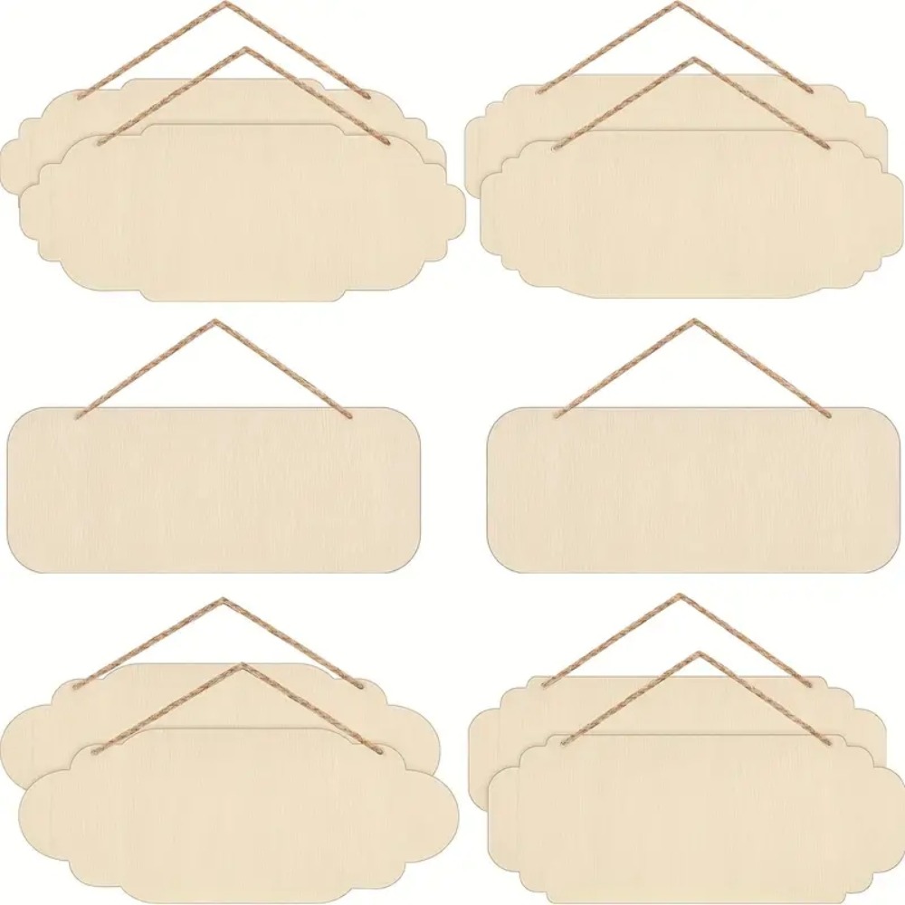 Yard Sign Blank - Kosong persegi panjang Oval menggantung spanduk