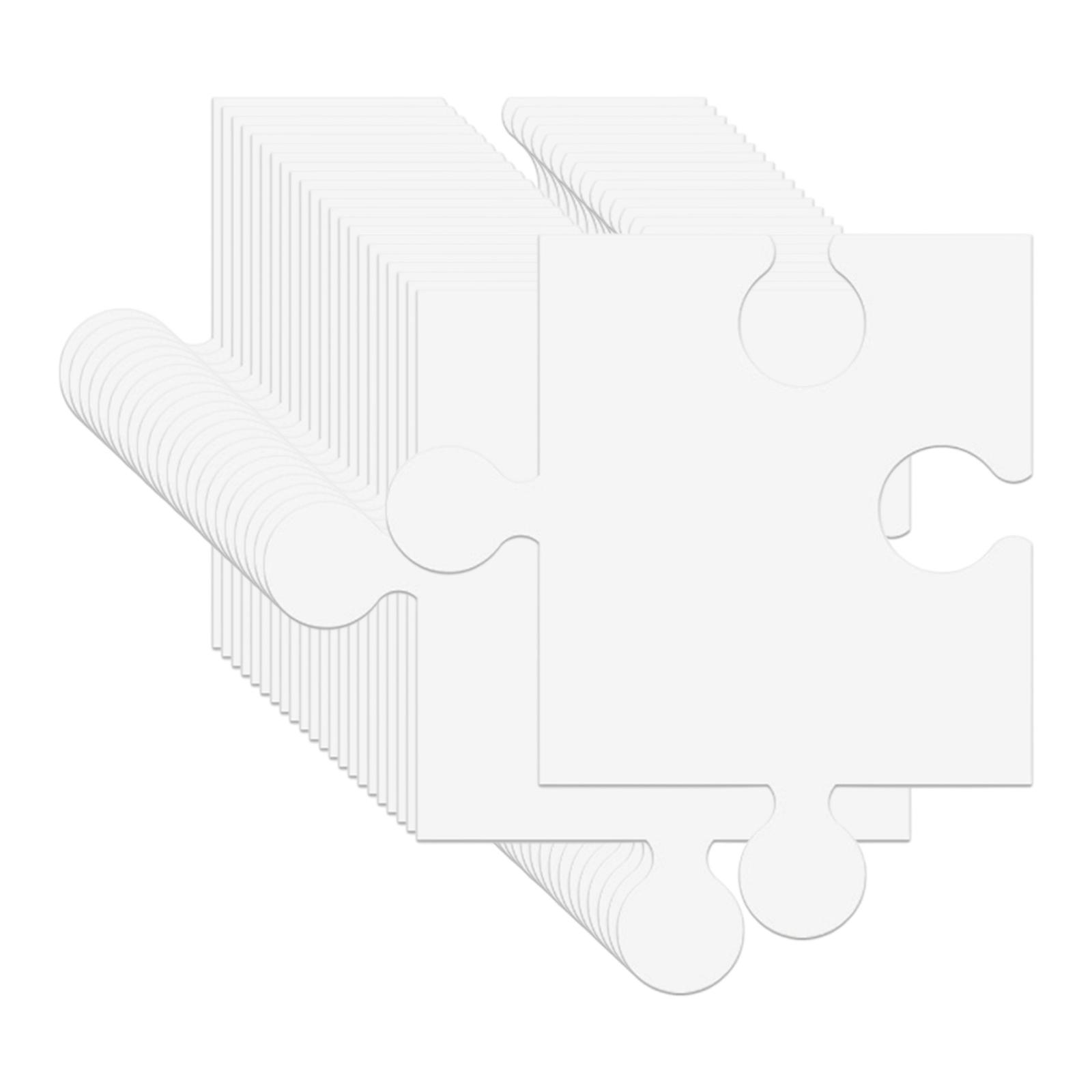 Puzzle Blank White - 24 Buah Templat Puzzle Jigsaw Kosong