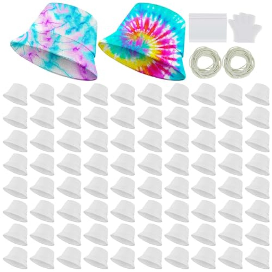 Hat Sublimation Blank - Topi ember katun putih untuk tie