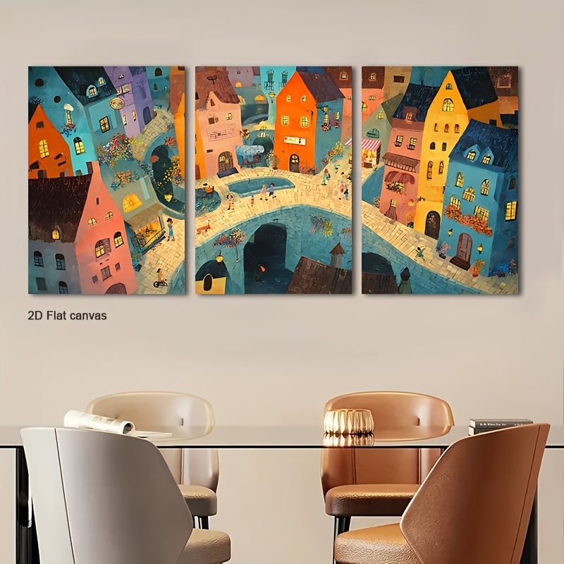 Kanvas Tanpa Bingkai 3pcs Seni - Canvas Wrap Ready ulasan dan harga