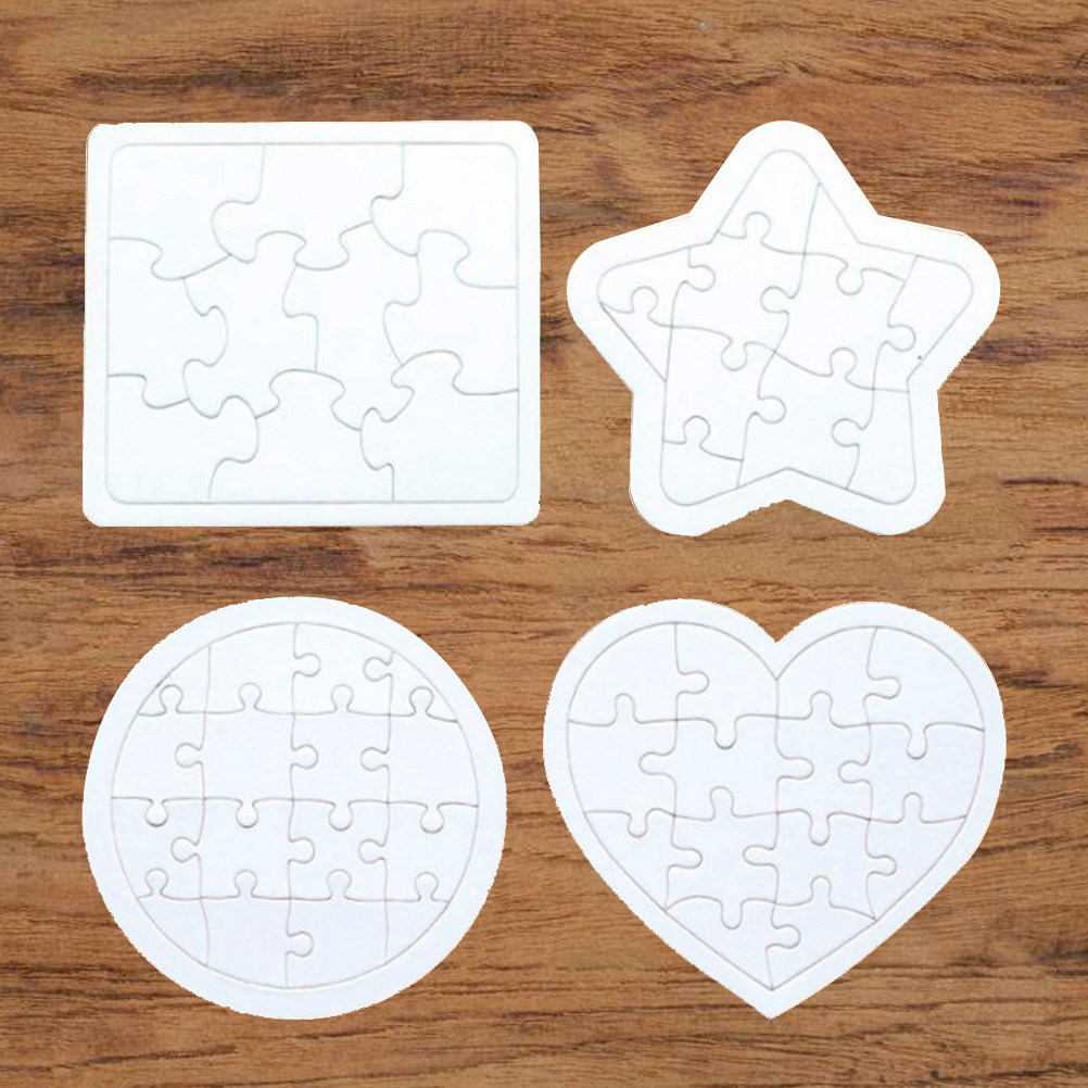 4Pcs Puzzle Jigsaw Kosong Alat - Puzzle Blank White ulasan dan harga