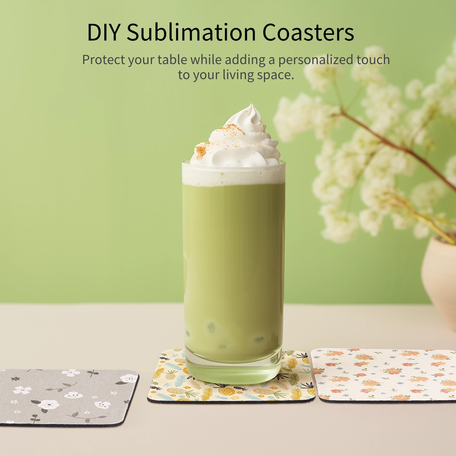 100 buah coaster sublimasi per - Coaster Sublimation Blank ulasan dan harga